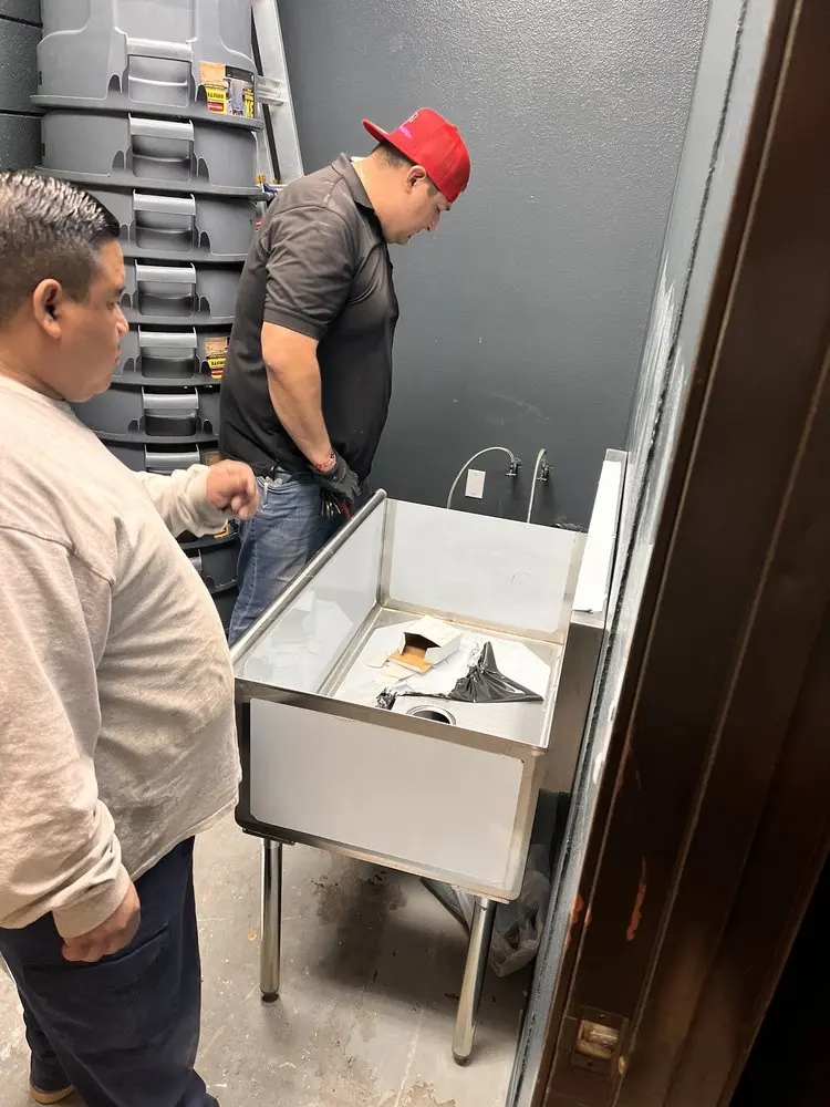 Commercial plumbing and sink installation in Lakeland